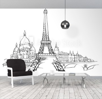 Picture of Paris France Panorama Sketch